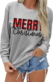 img 1 attached to Christmas Sweatshirts Pullover Holiday Vacation Sports & Fitness