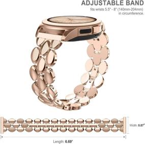 img 2 attached to TOTOUTHS Compatible With Samsung Galaxy 42Mm/Galaxy Watch 3 41Mm Bands Women Bracelet Replacement For Galaxy Active 2 40Mm 44Mm/Gear S2 Classic/Gear Sport Metal Strap Wristband 20Mm Pins (Rose Gold)