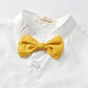 img 1 attached to 👔 Stand Out with Tem Doger Gentleman Suspenders Yellow 03: Boys' Clothing Sets That Will Elevate His Style!