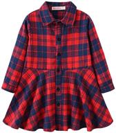 uwback sleeve flannel shirts button girls' clothing logo