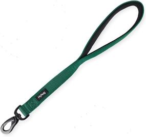 img 4 attached to Hyhug Pets Premium Upgraded Durable Nylon 18 Inch Short Leash - Comfort Padded 🐾 Neoprene Lined Handle for Medium, Large, and Giant Dogs - Daily Walking and Professional Training Lead