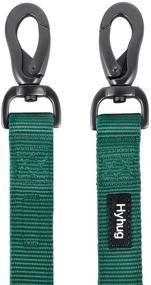 img 3 attached to Hyhug Pets Premium Upgraded Durable Nylon 18 Inch Short Leash - Comfort Padded 🐾 Neoprene Lined Handle for Medium, Large, and Giant Dogs - Daily Walking and Professional Training Lead