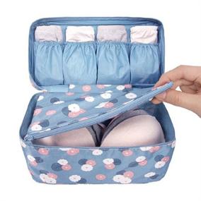 img 4 attached to 🌸 Flower Blue Wowlife Multi-Functional Underwear Organizer