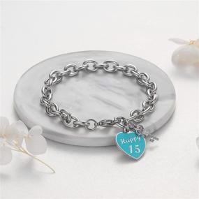 img 3 attached to CERSLIMO Birthday Gifts for Women & Girls - Happy Birthday Heart Charm Bracelets: Perfect 5th, 6th, 10th, 13th, 16th, 18th, 20th, 21st, 30th, 40th, 50th, 60th Fabulous Birthday Gifts for Her