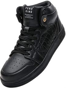 img 4 attached to 👟 Puno King Men's Leather Trainer Sneakers - Premium Shoes for Men