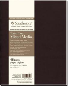 img 4 attached to Strathmore 481-307 Softcover Mixed Media Art Journal: Premium Quality, 7.75"x9.75", Toned Tan - Unleash Your Creative Potential