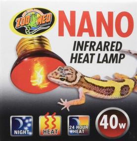 img 1 attached to 🔥 Zoo Med Labs Nano Infrared Heat Lamp: Powerful 40W Heating Solution