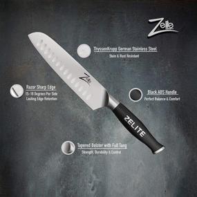 img 1 attached to Zelite Infinity Santoku Knife 7 Inch - Comfort-Pro 🔪 Series: German High Carbon Stainless Steel, Razor Sharp & Super Comfortable