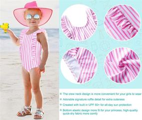 img 2 attached to One Piece Swimwear for Toddler and Little Girls - ALISISTER Ruffle Bathing Suit