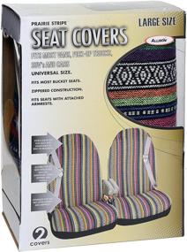 img 1 attached to 🚗 Allison 67-2220 Multi-Color Large Prairie Stripe SUV Bucket Seat Cover - Pair: Stylish Protection for Your Vehicle's Seats