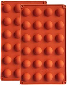 img 4 attached to 🍰 BUSOHA 24-Cavity Semicircle Silicone Molds: Perfect for Cake Decoration, Chocolate Candy, Gummy Mousse, Jelly, Pudding, Ice Cubes - Set of 2