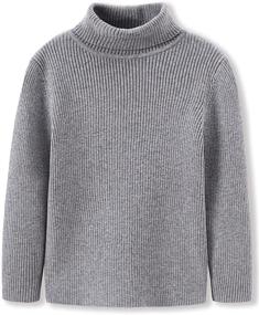 img 2 attached to 👦 Trendy and Cozy: Boyoo Turtleneck Knitted Sweater Pullover for Boys