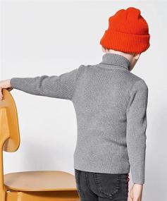 img 3 attached to 👦 Trendy and Cozy: Boyoo Turtleneck Knitted Sweater Pullover for Boys