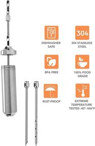 img 1 attached to AOWOTO Meat Injector Syringe Kit: 2-oz Marinade Flavor Barrel, 304 Stainless Steel, 3 Professional Needles, 3 Cleaning Brushes, 5 Silicone O-Rings - Enhance Your Cooking Experience!