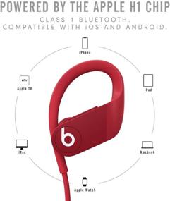 img 2 attached to 🎧 Восстановленные наушники Beats by Dre Powerbeats высокопроизводительные беспроводные наушники - Красные - MWNX2LL/A