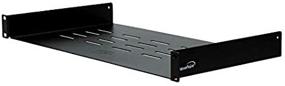 img 1 attached to 📦 Enhance Your Rack System with NavePoint Universal Rack Tray Vented Shelves 1U Black 10 Inches (250mm deep) - No Lip