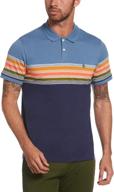 👕 stylish sapphire striped sleeve men's clothing by original penguin logo