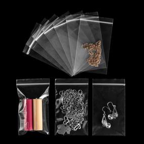 img 2 attached to 🛍️ 500 Pcs of 2 Mil Clear Plastic Zip Bags - Resealable Baggies for Jewelry, Gift Card, Candy, Electronics - 2" x 3" Dimensions