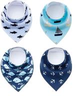 🐾 skycooool 4 pack funny navigation style small pet dog cat signature puppy bandana triangle scarf bibs: soft cotton material for pawsome puppy accessories логотип