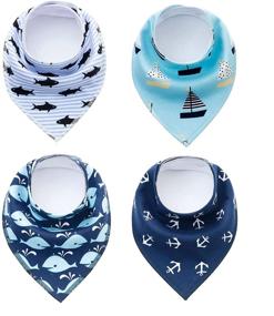 img 3 attached to 🐾 SKYCOOOOL 4 Pack Funny Navigation Style Small Pet Dog Cat Signature Puppy Bandana Triangle Scarf Bibs: Soft Cotton Material for Pawsome Puppy Accessories