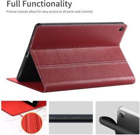 img 1 attached to 🔴 Genuine Leather Gexmil Case for Samsung Galaxy Tab A7 10.4 - Red (2020 Release)