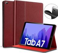 🔴 genuine leather gexmil case for samsung galaxy tab a7 10.4 - red (2020 release) logo