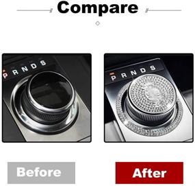 img 1 attached to TopDall Land Rover Bling Crystal Shiny Diamond Gear Shift Knob Accessory - Interior Sticker Compatible