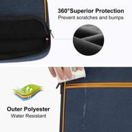 💼 13-14 inch waterproof laptop case - shoulder bag with handle for macbook air/pro notebook - blue laptop messenger bag for business and portability logo