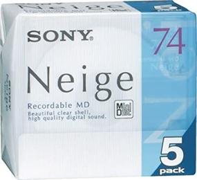 img 1 attached to 🎵 Sony Neige Series Recordable MD - 5-Pack Minidisk, 74 Minutes