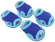 🐾 jardin open toe nonslip soles pet sandals: 4-piece set, size 5, blue логотип