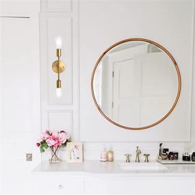 img 1 attached to 🚽 Enhance Your Bathroom with KOSTOMO Gold Bathroom Vanity Wall Sconce - Elegant Mid Century Modern 2 Light Brass Fixture for Bedroom Vanity Light Mirror (Gold-2Light)