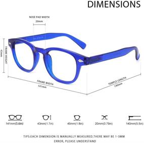 img 1 attached to 👓 JiSoo Blue Light Blocking Reading Glasses for Women and Men - 2.5 Strength, Stylish Anti Blue Light Womens Glasses - Blue