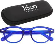 👓 jisoo blue light blocking reading glasses for women and men - 2.5 strength, stylish anti blue light womens glasses - blue logo