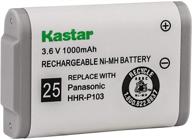 🔋 kastar hhr-p103 battery: high-quality 3.6v 1000mah replacement for panasonic cordless phone logo