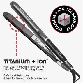 img 2 attached to 🔥 Olivia Garden Titanium + Ion 1" High Performance Professional Flat Iron: Dual Voltage with Heat-Resistant Mat/Pouch and 3 Limited Edition Brushes (2 Detanglers & 1 Styler)