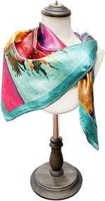 img 3 attached to 🌙 Silky Square Hair Wrapping Scarves for Nighttime Sleep - Stain-resistant Head Scarf