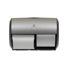img 4 attached to 🧻 GP PRO (Georgia-Pacific) Faux Stainless 2-Roll Side-by-Side Coreless High-Capacity Toilet Paper Dispenser, Compact and Efficient, 56796A - 1 Dispenser