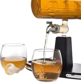 img 2 attached to 🥃 Godinger Whiskey Decanter Dispenser Tumbler: Elevated Elegance for Finest Whiskey Enjoyment