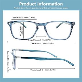 img 3 attached to 👓 BONCAMOR 2 Pack Progressive Multifocus Reading Glasses: Blue Light Blocking Anti-Eyestrain Readers for Men and Women