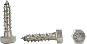 img 2 attached to 🔩 18-8 Stainless Steel Hex Lag Screw, 3/8 x 1-1/2" (1-5" Lengths Available), Pack of 25 Pieces