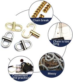 img 2 attached to 🔩 Enhance Your Bag's Structure with Screw Reinforcement! Adjustable Metal Buckles for Chain Strap Bags - Shorten Your Bag Length - 4 Pack by Porpor Booya