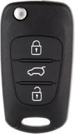 scitoo keyless entry remote control key fob for kia: soul / sportage / rio / rondo - 3 button transmitter shell case & pad logo