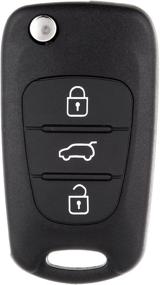 img 4 attached to SCITOO Keyless Entry Remote Control Key Fob for Kia: Soul / Sportage / Rio / Rondo - 3 Button Transmitter Shell Case & Pad