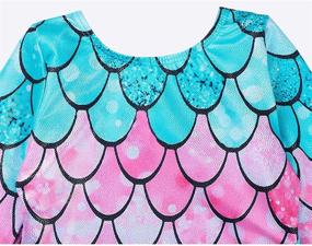 img 1 attached to 🧜 Sparkly Mermaid Gymnastics Leotard: Perfect Dance Clothes for Girls, Ages 2-15