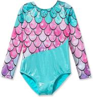 🧜 sparkly mermaid gymnastics leotard: perfect dance clothes for girls, ages 2-15 logo