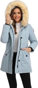 img 4 attached to Womens Winter Heavyweight Quilted Clothing by PUREMSX