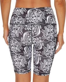 img 1 attached to 🩳 Custer's Night High Waist Yoga Shorts with Out Pockets - Tummy Control, Workout, Running 4-Way Stretch Leggings