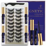 😍 sevencrown 3d magnetic eyelashes with eyeliner kit - natural-looking lashes, upgraded with 4 tubes of waterproof magnetic liner, long-lasting & reusable, easy application - 10 pairs included logo