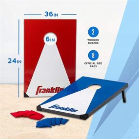 img 3 attached to 🎯 Franklin Sports Cornhole Set: Ultimate Outdoor Fun with 2 Targets, 8 Regulation Bean Bags, and Carry Bag