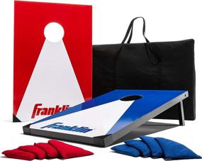 img 4 attached to 🎯 Franklin Sports Cornhole Set: Ultimate Outdoor Fun with 2 Targets, 8 Regulation Bean Bags, and Carry Bag